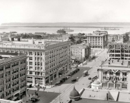 San Diego California  San Diego and bay from US Grant Hotel